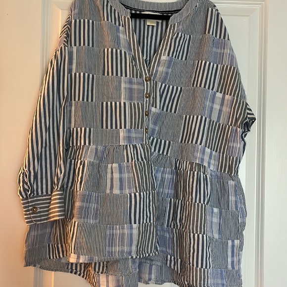 Oversized patch blue top - Picture 3 of 3